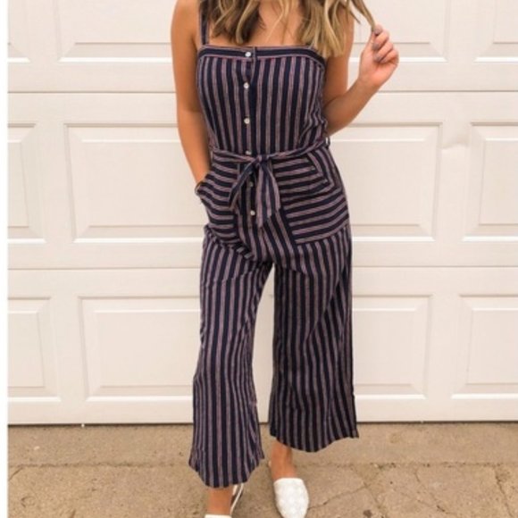 Dex Button Front Jumpsuit S - Picture 1 of 4